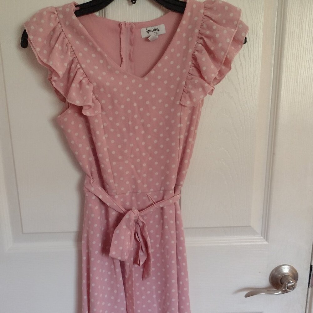 Kids Pink Polka Dot Dress